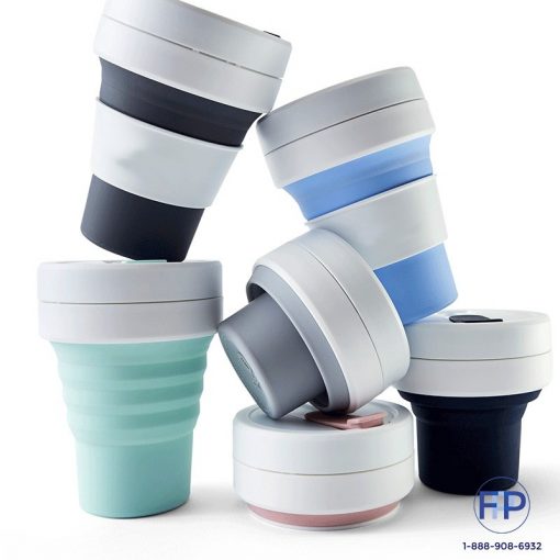 folding silicone coffee cup promotional product