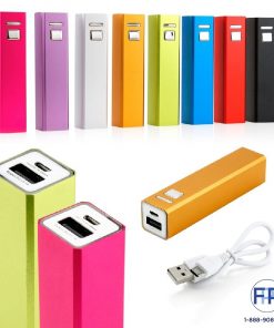 Portable phone charge and power bank promotional product. Call 1-888-908-6932.