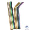 rainbow stainless steel straws promotional product