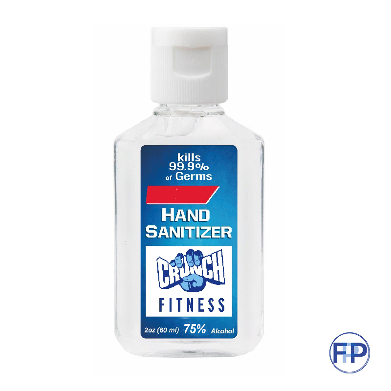 2 ounce gel formula 75% alcohol hand sanitizer fitness promotional product