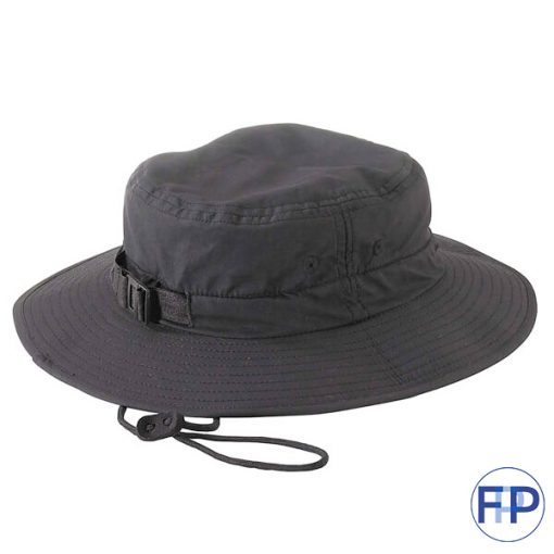 Black-safari-hat-with-adjustable-strap