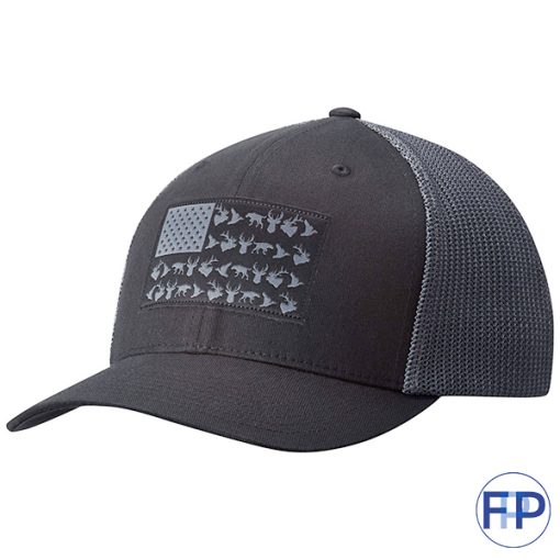 Dark Navy custom twill meshback trucker hat with patch