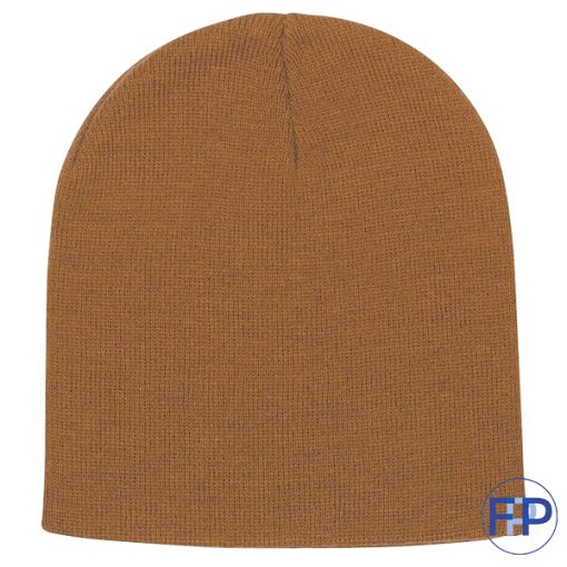 Embroidered-Knit-Beanie-Cap-for-promo-rust-color