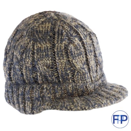 cable knit hat with hard brimcable knit hat with hard brim